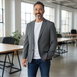 Men's Classic Gray Blazer